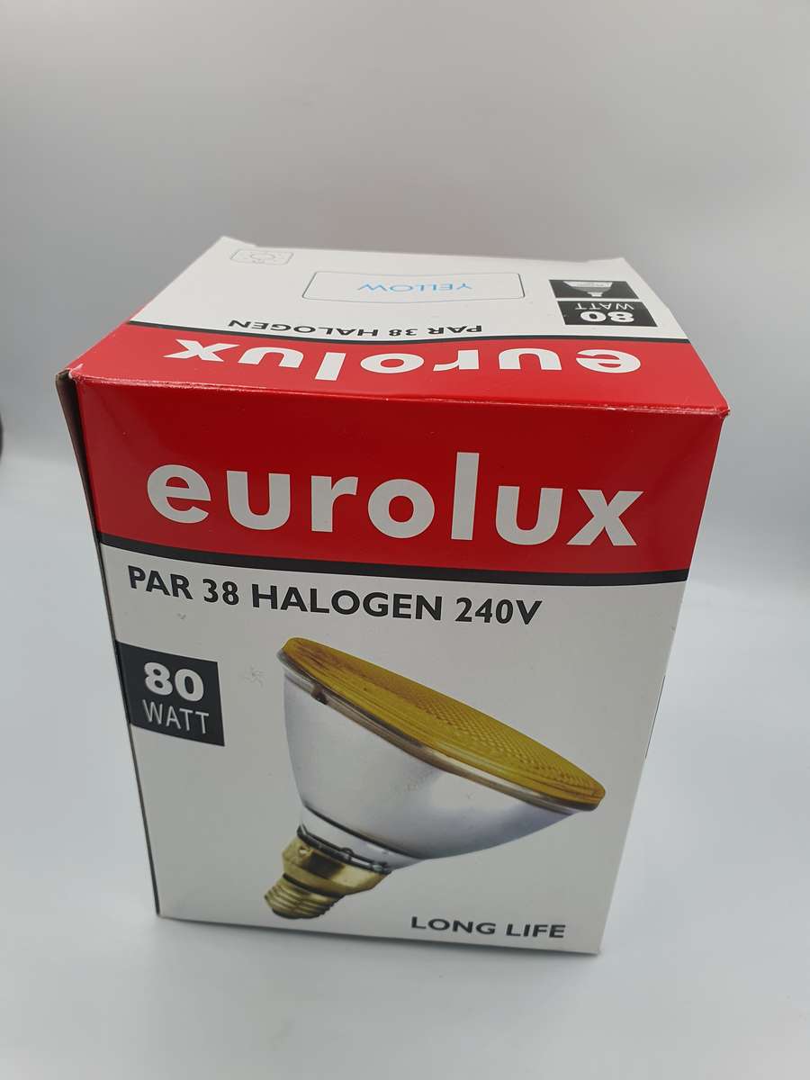 Eurolux PAR 38 Halogen 240v Yellow 80W