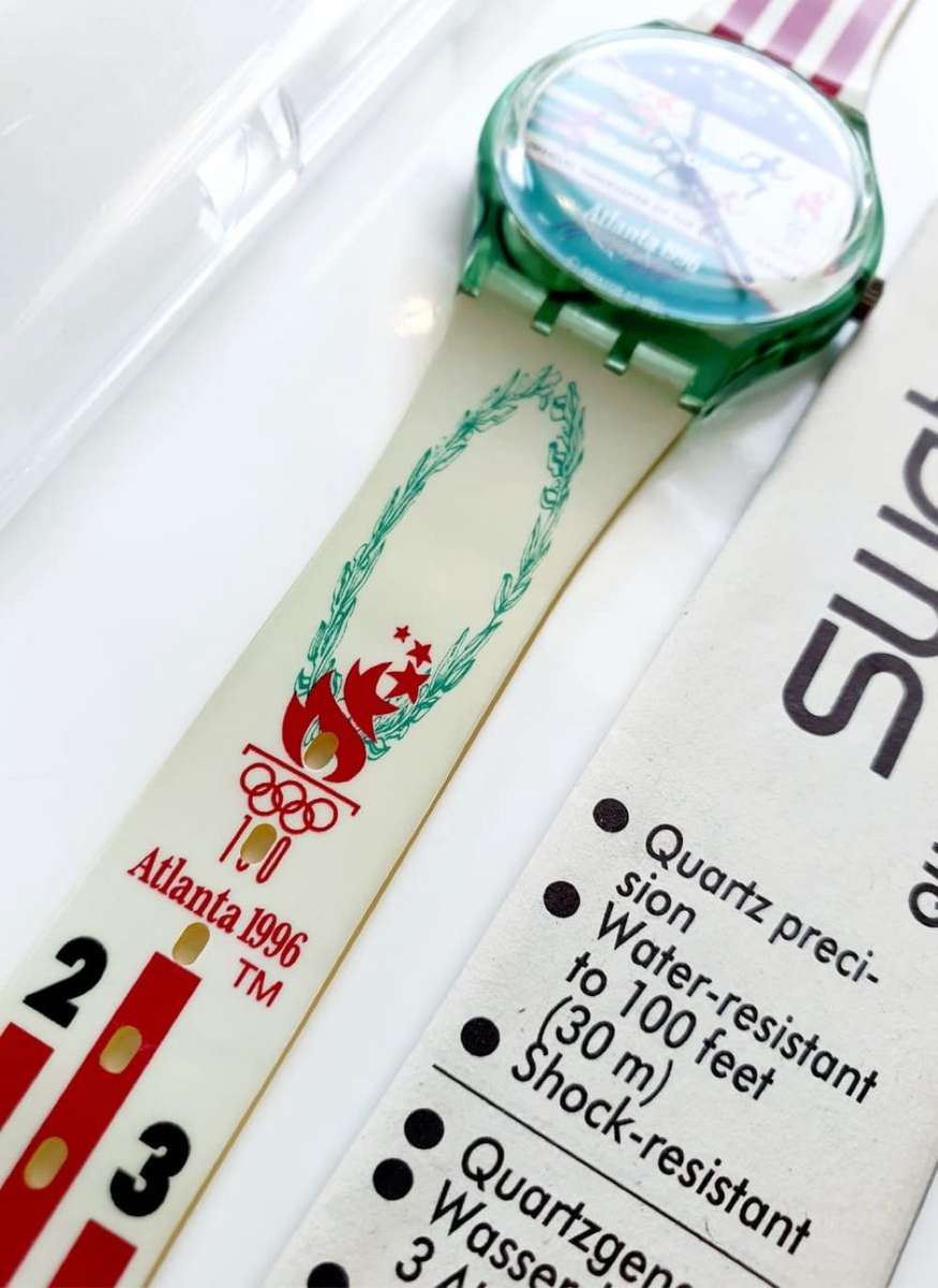 1996 Swatch ATLANTA LAURELS GZ145 Watch - IN ORIGINAL CASE