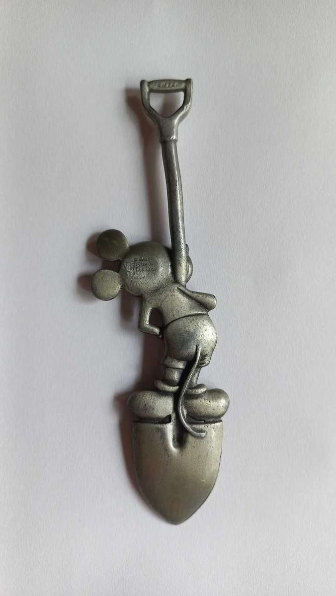 Pewter Mickey Mouse souvenir spoon