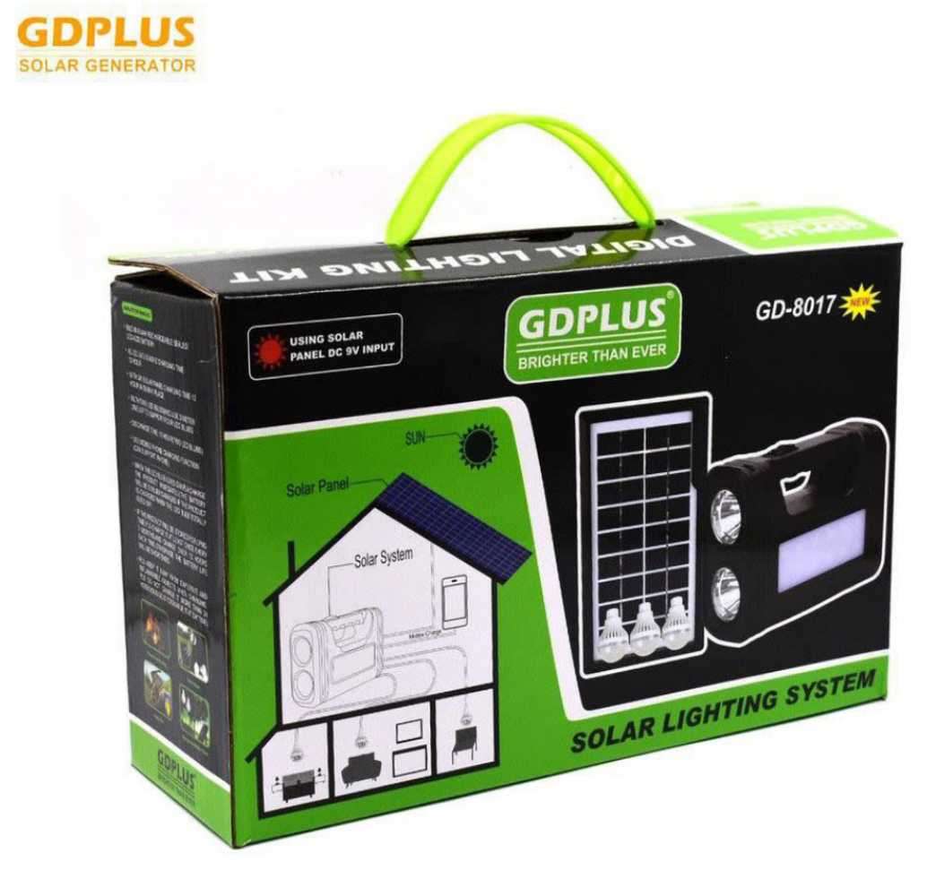 GDPLUS Solar Generator Digital Lighting Kit - Includes Solar Panel & 3 Lights
