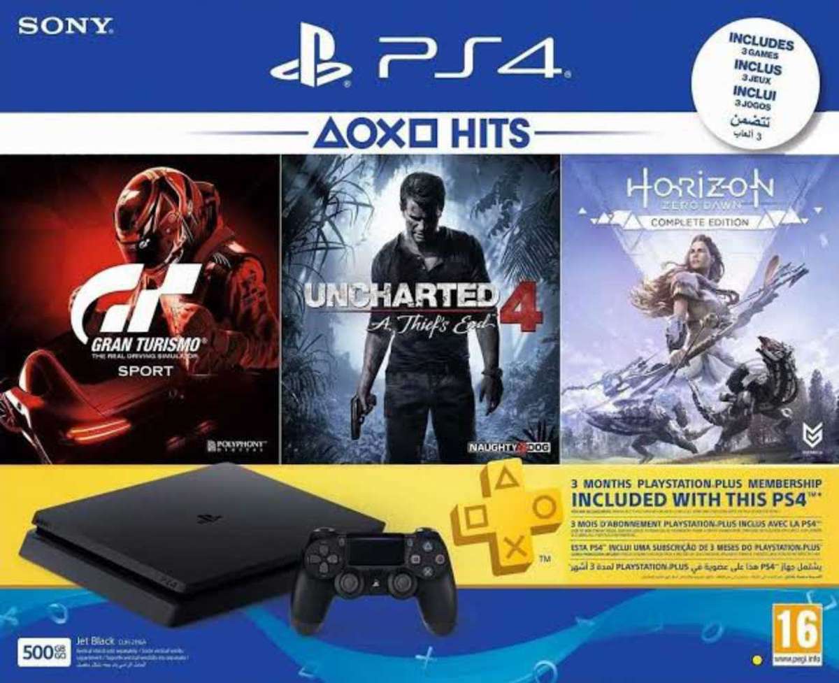 PS4 Slim 500GB console + 3 games
