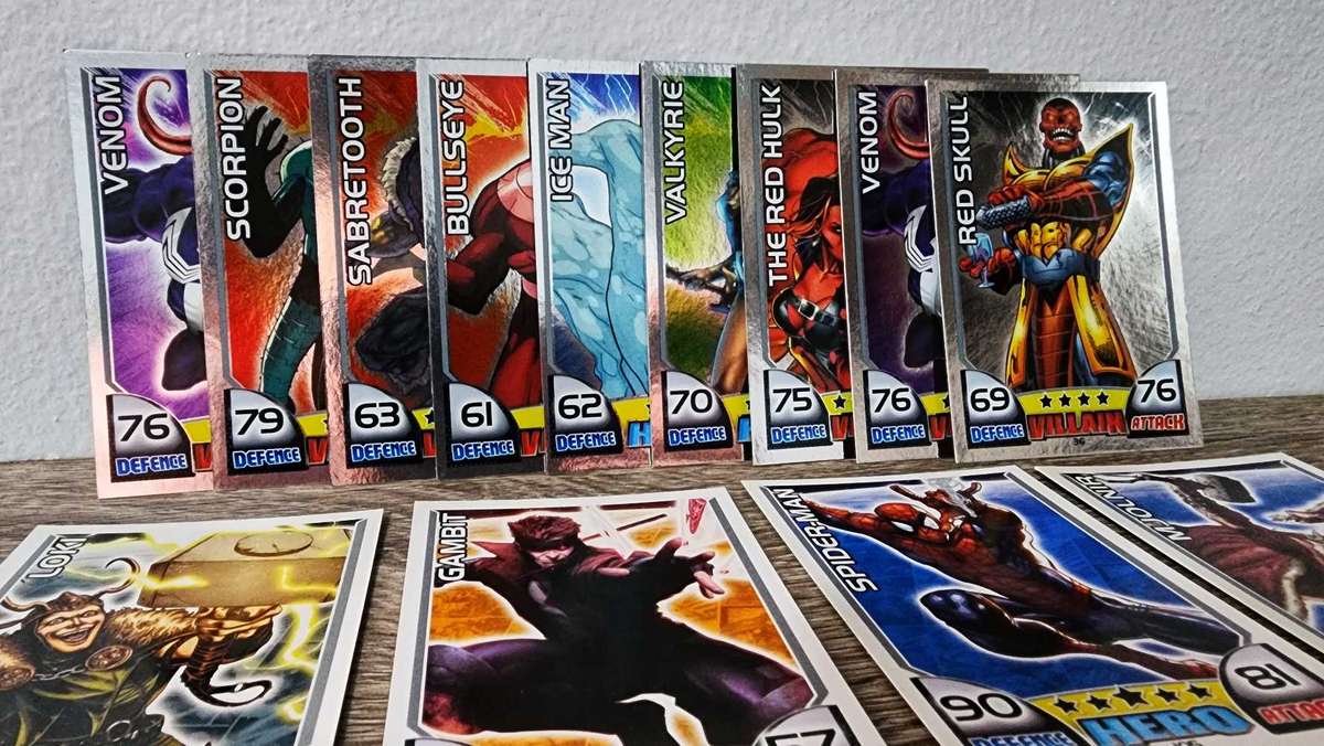Topps Marvel Hero Attax Cards (65 Cards)