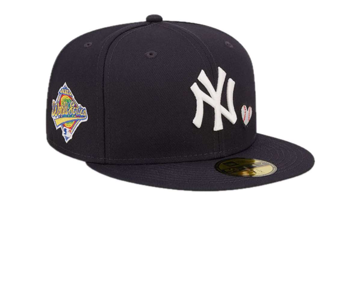 New York Yankees MLB Team Heart Blue 59FIFTY Fitted Cap