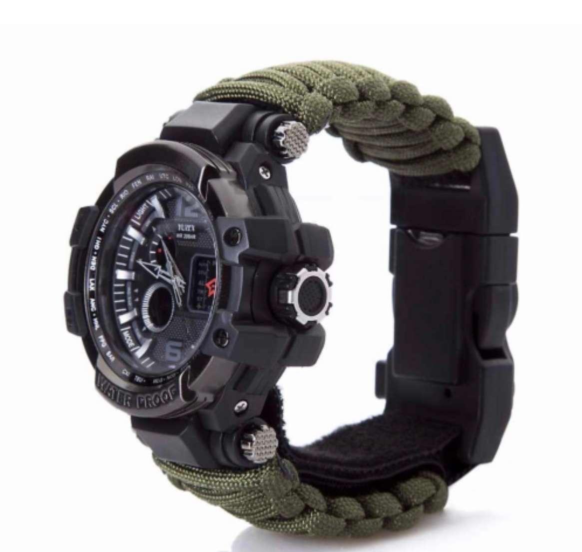 G7 Men Outdoor Survival Military Watch Fashion Multifunctional Compass Waterproof LED Quartz