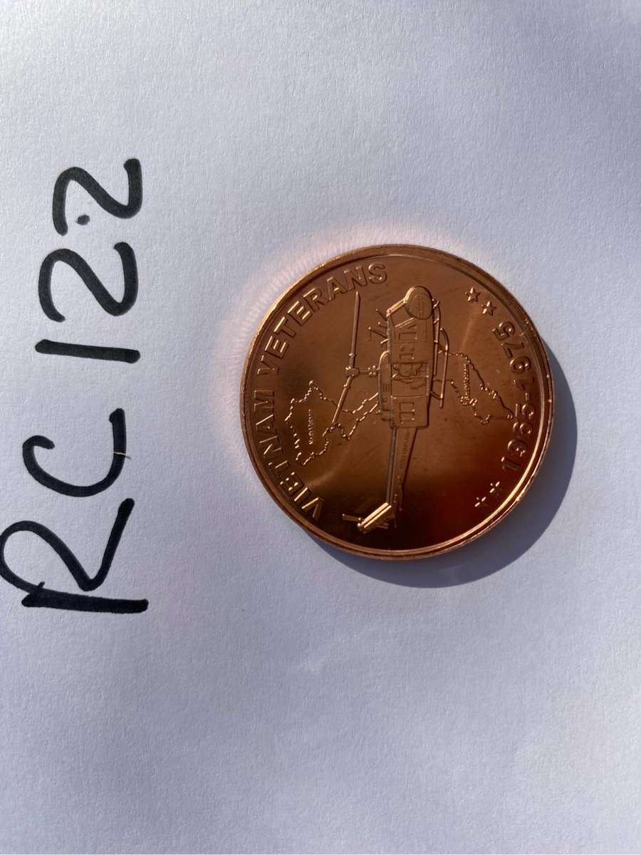 USA veterans medal 1 ounce copper medallion