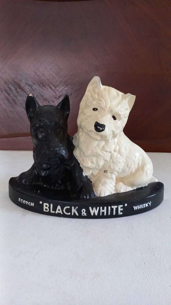 Black and White  Scotch Whisky Scottish Terrier dog bar ornament