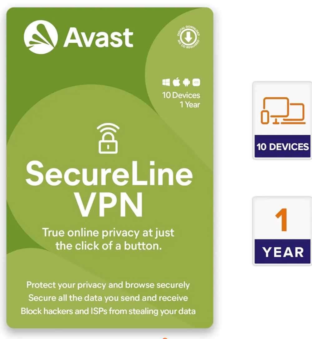 Avast SecureLine VPN (10 Devices | 1 Year)