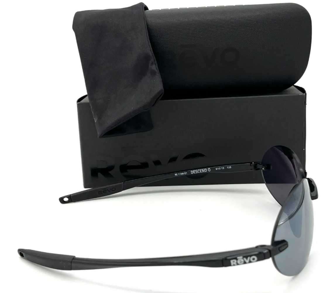REVO DESCEND  RE1168 01 Shiny Black /Graphite 61mm Polarized Sunglasses
