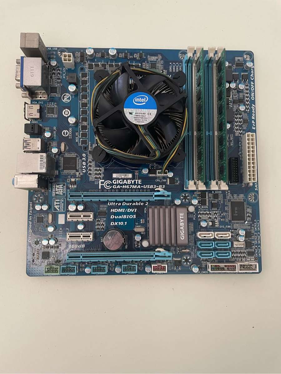Intel Core i7 2600K Combo**8GB ram**Rare Gigabyte H67M 4 Ram slot Board**