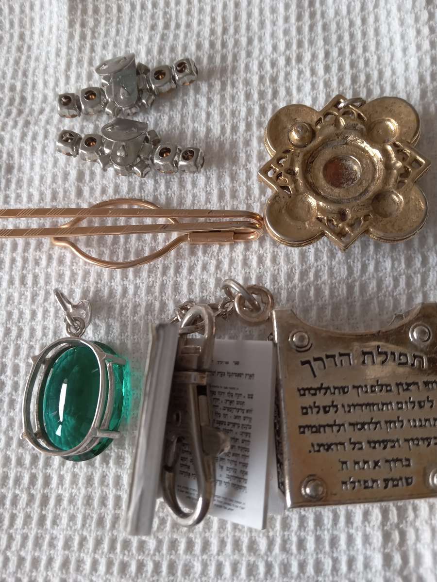 Job Lot Of Costume Jewellery And A Hebrew Prayer Book Keyring??