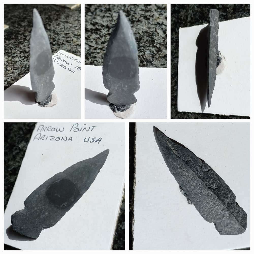 Tektite meteorite, Volcanic stones/beads, Fossils, Indian arrow point