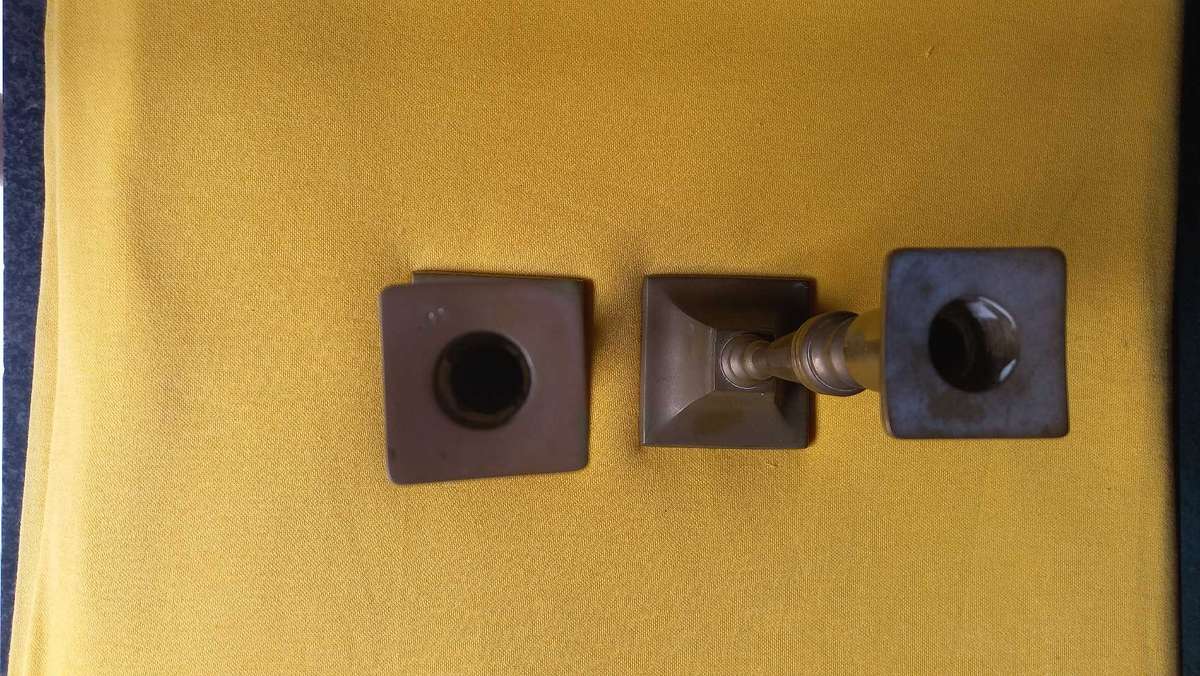 Solid brass matching candlestick holders