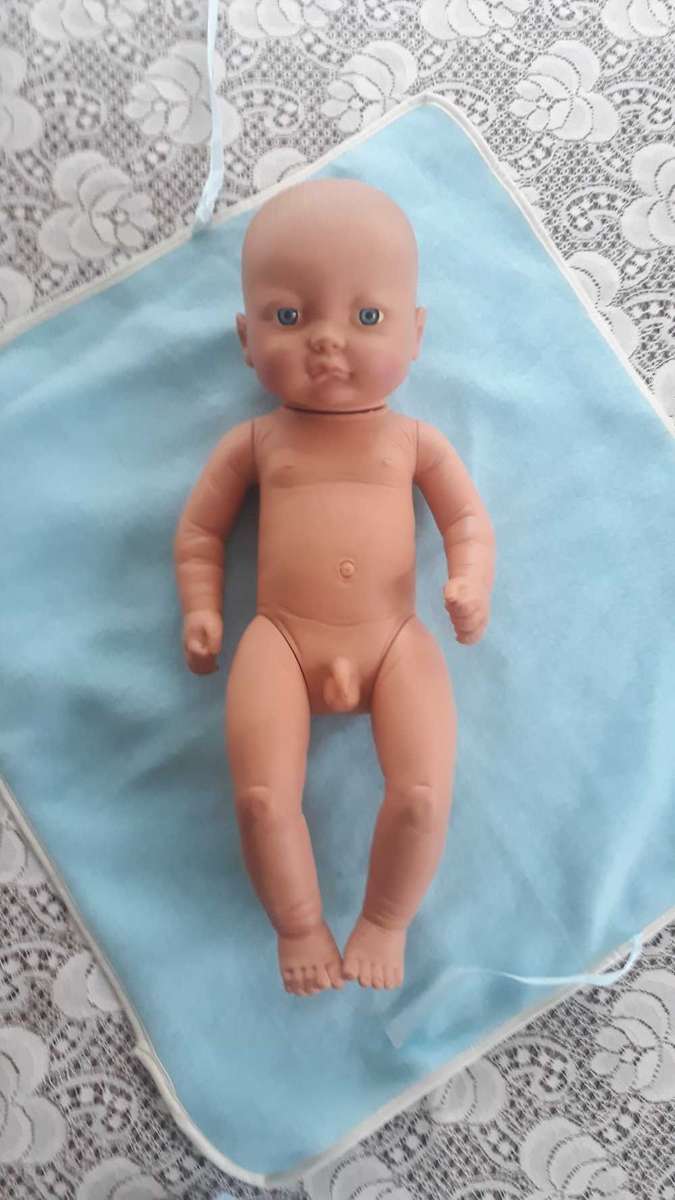 VINTAGE ANATOMICALLY CORRECT  BABY BOY DOLL - 40 CM - 1990`S
