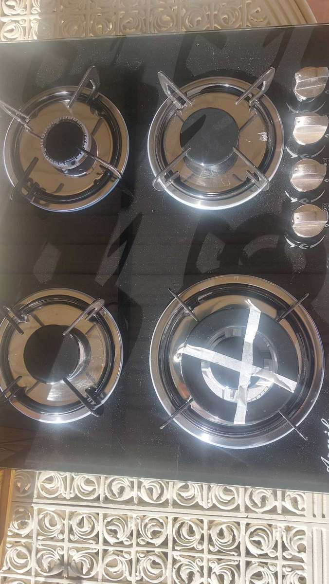 Aruif Built-In Tempered Glass Countertop 4 Burner Gas Hob 600mmx510mm