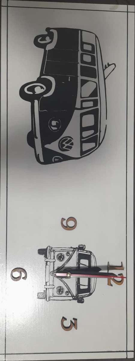VW Minibus Wall Clock