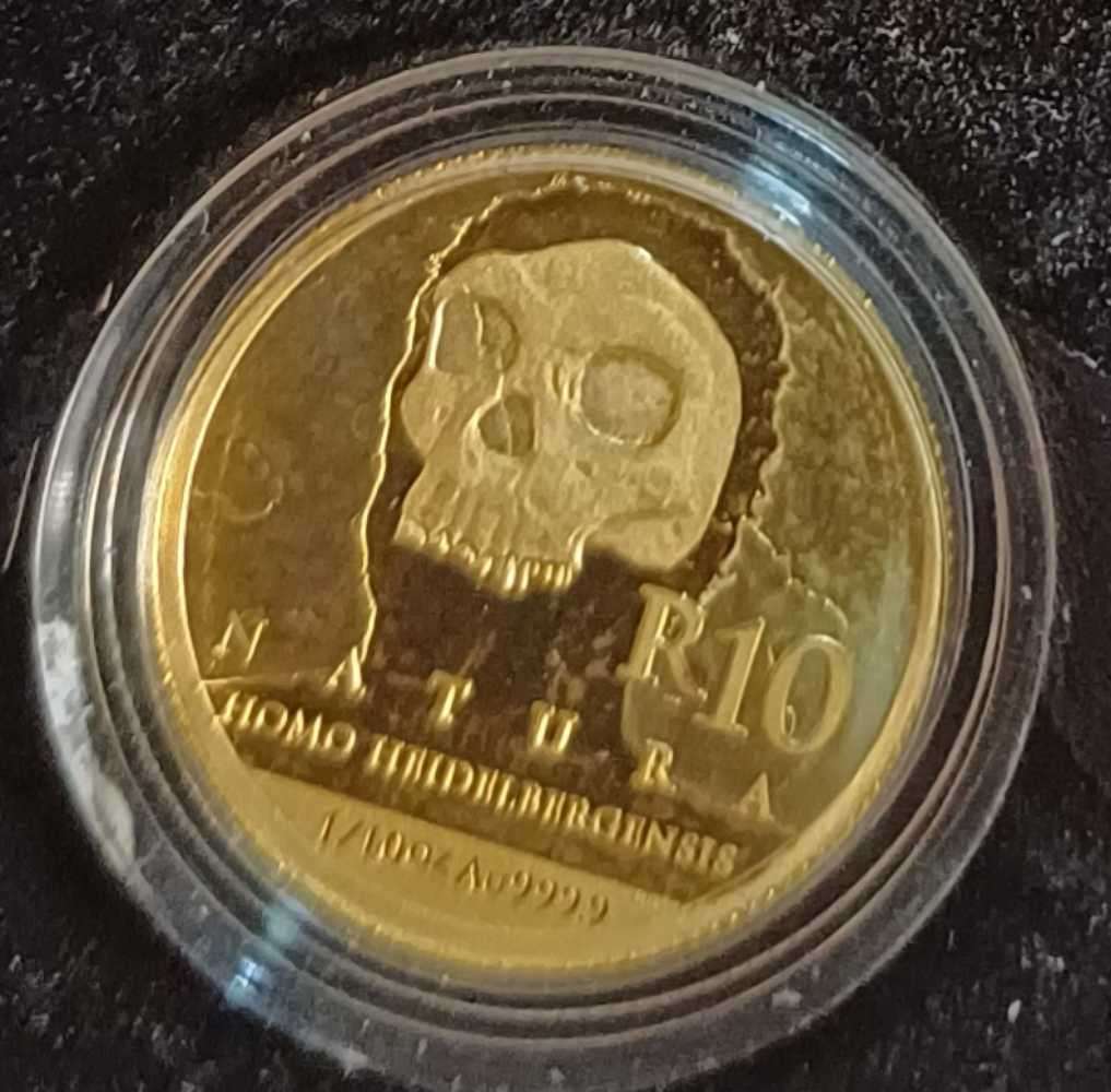2019 R10 1/10oz Gold Natura Coin 24Carat gold Cradle of Humankind Homonids