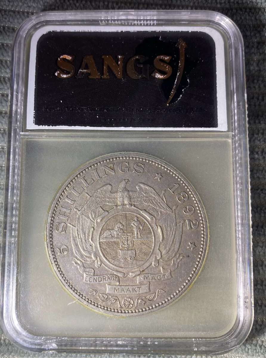 ZAR 5 Shilling Double Shaft 1892