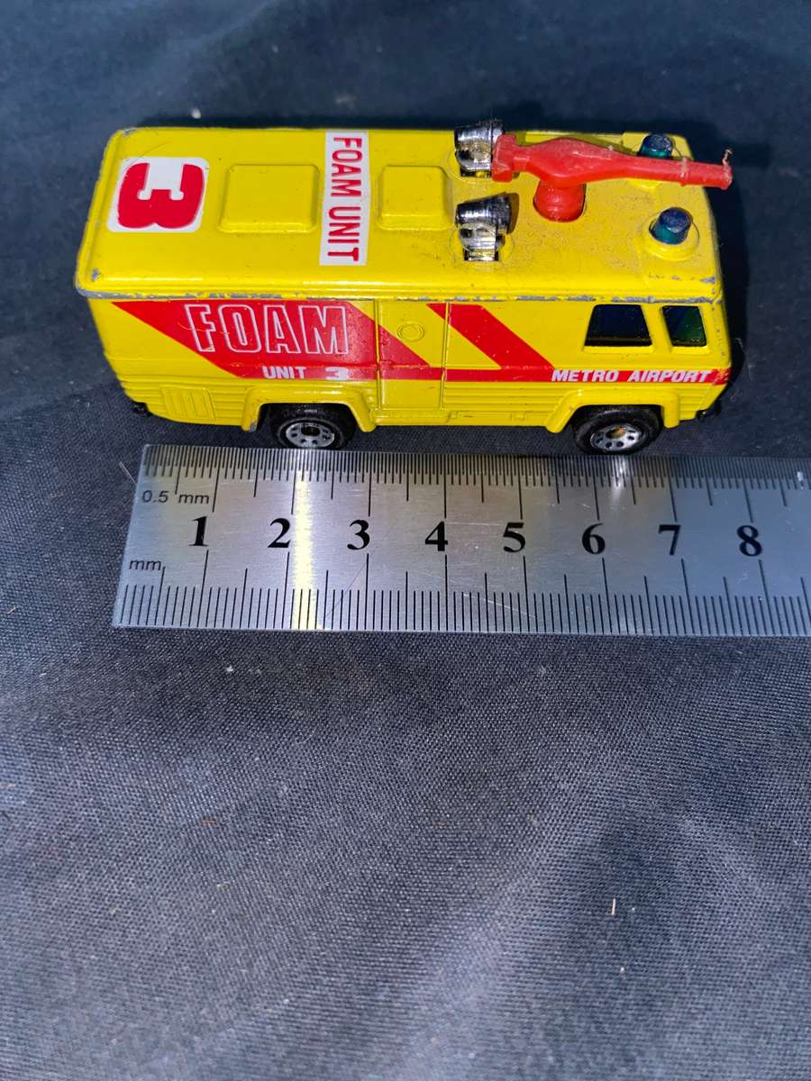 1980 Matchbox Airport Fire Engin Foam Fire Truck