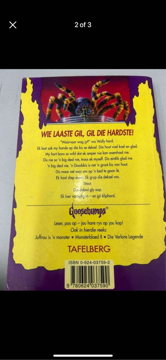 Akrikaans Goosebumps book - Grillers