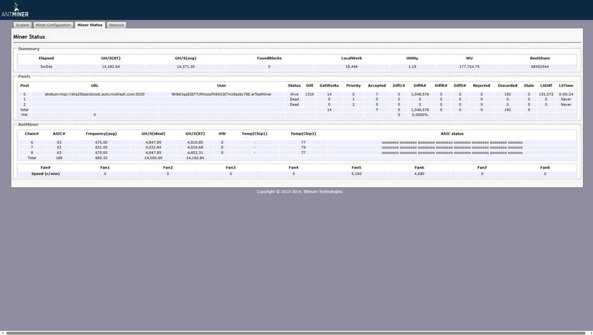 Bitmain Antminer S9 (13 to 14 Ths) Bitcoin (BTC) Miner + power supply