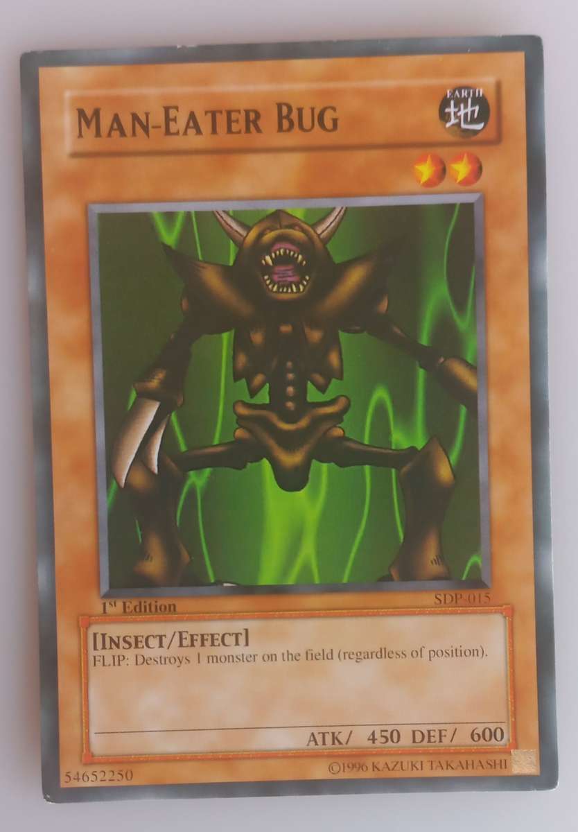 Yu-Gi-Oh! Man-eater bug 1st edition card