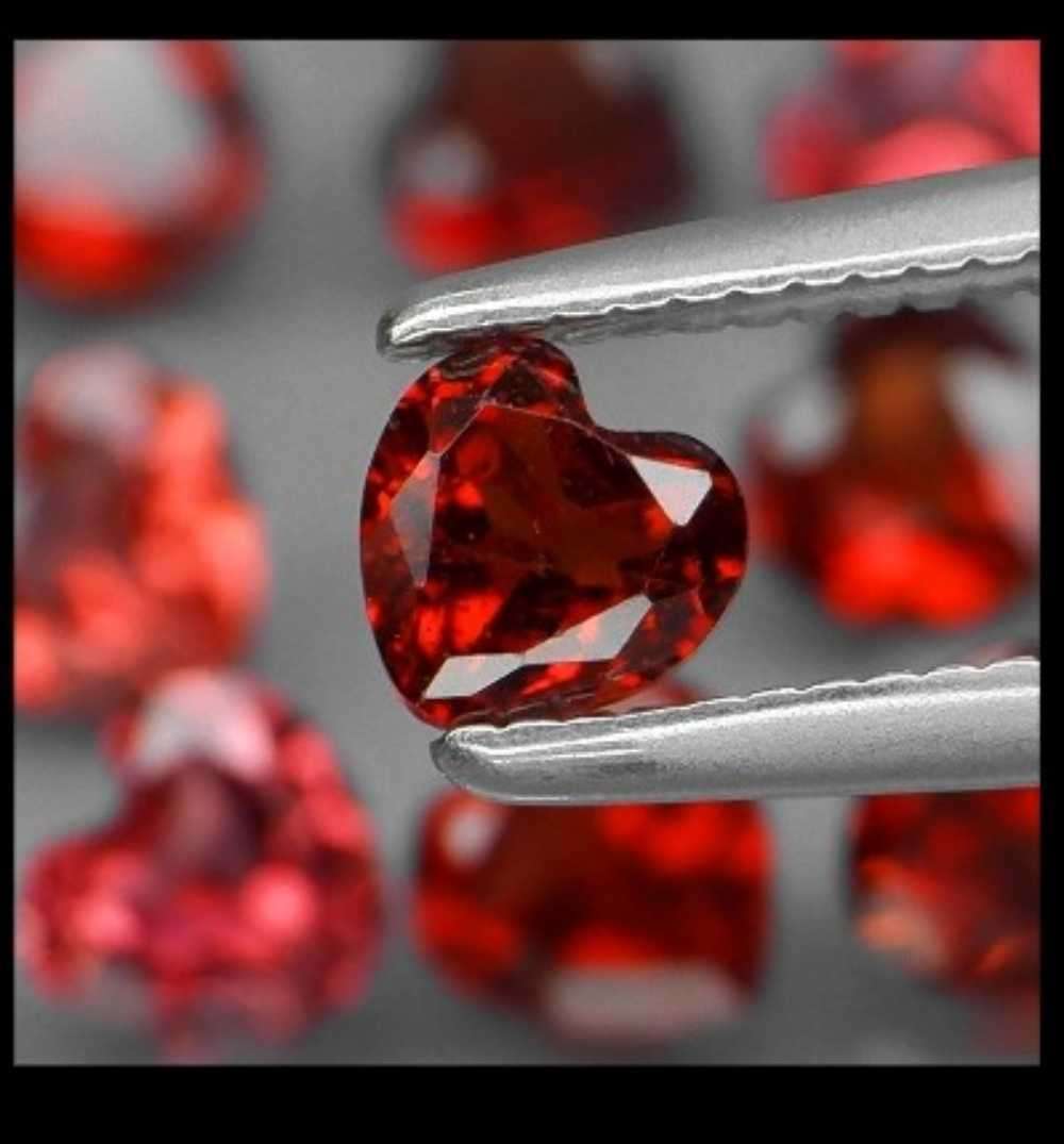 Natural 9.28 Ct Red Heart Garnets