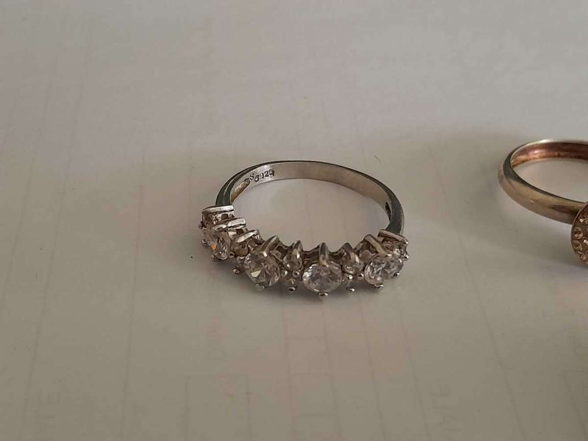 Ladies 925 silver ring collection.