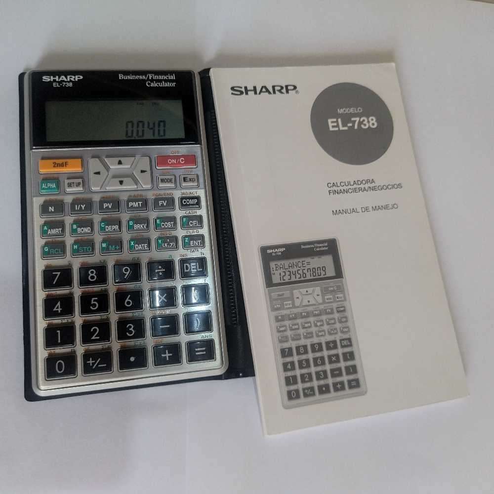 SHARP EL-738BUSINESS AND FINANCIAL CALCULATOR