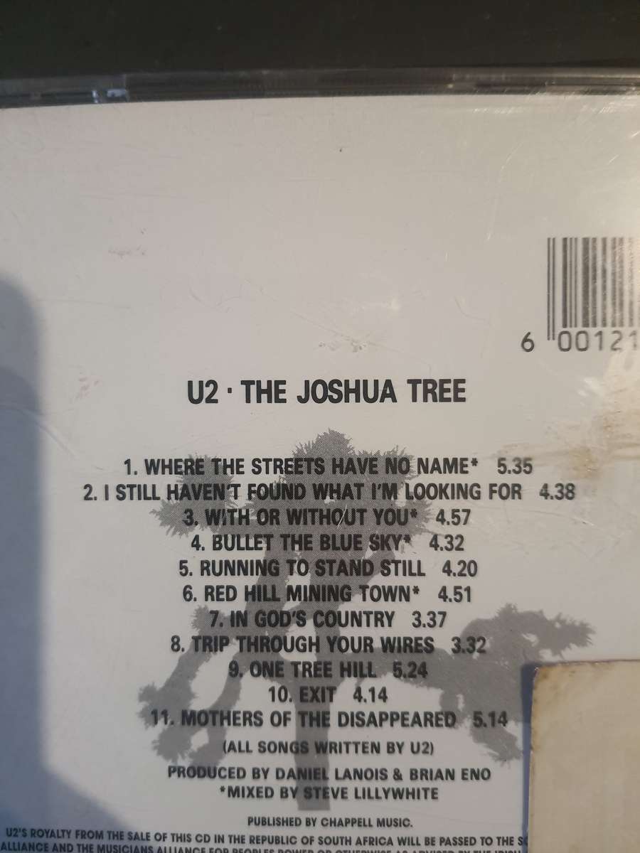 U2 the joshua tree cd