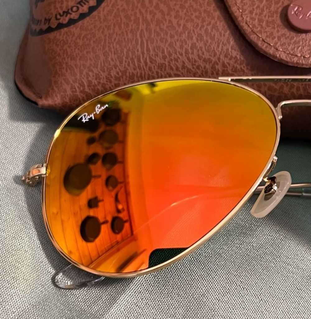 Ray-Ban Aviator Sunglasses RB3026 62-14mm Gold Frame/Orange Flash Lens
