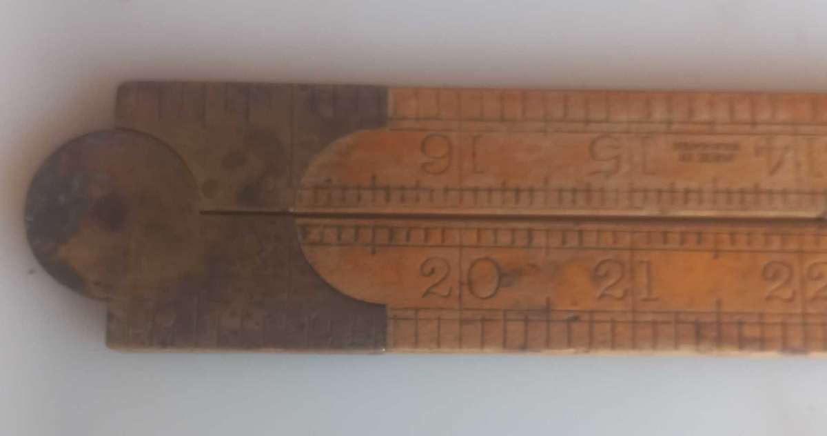 Vintage folding ruler