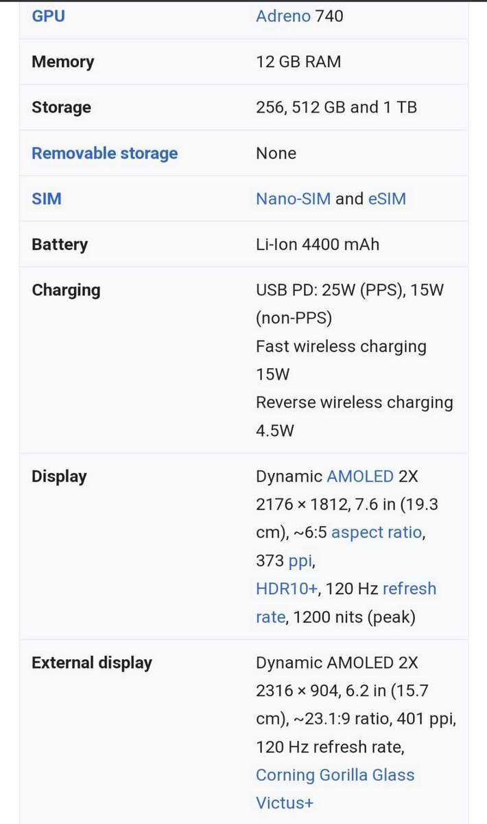 Samsung Galaxy Z-fold5 256GB