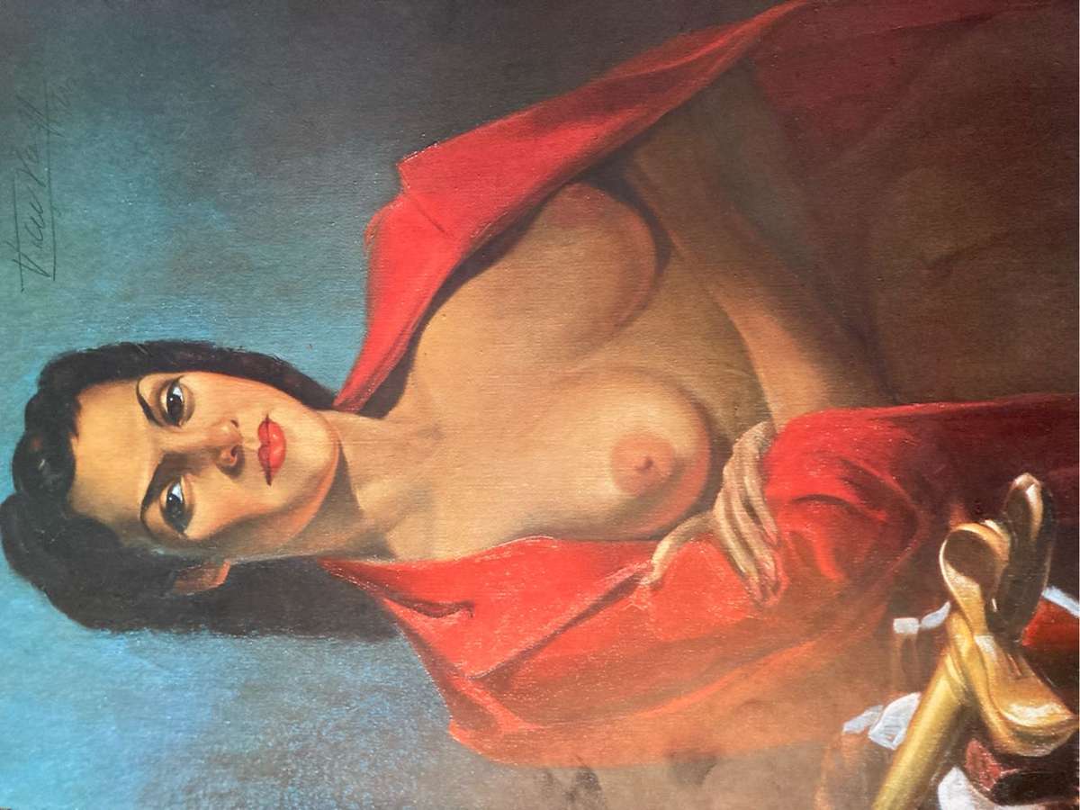 Tretchikoff book page/portrait - Signed