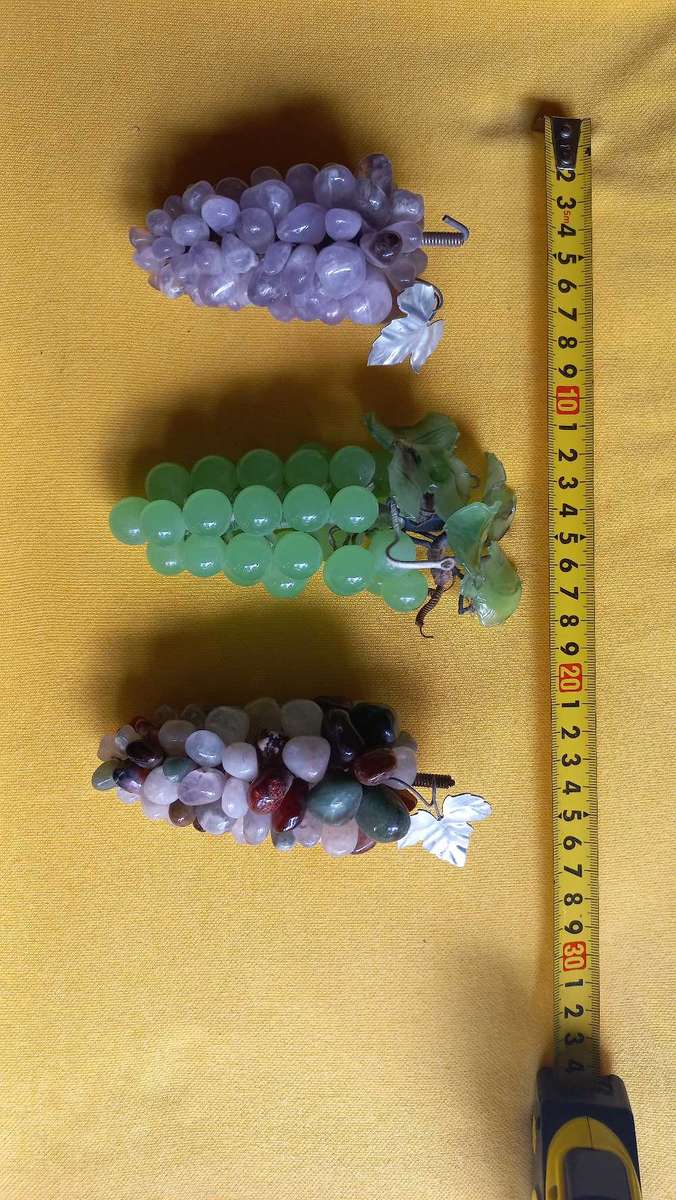 Vintage semi precious stone grape clusters