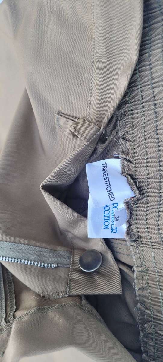 Size 34/87cm  WORK-HOARSE Triple-Stitched Khaki Work PANTS ONLY .