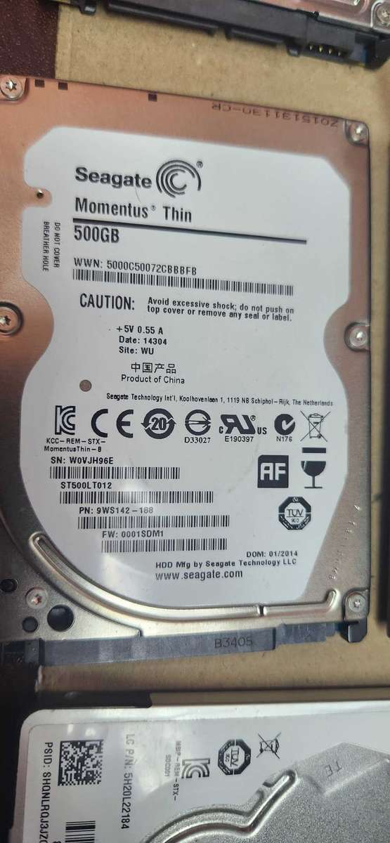 6 hard drives untested multiple sizes see pictures what you get