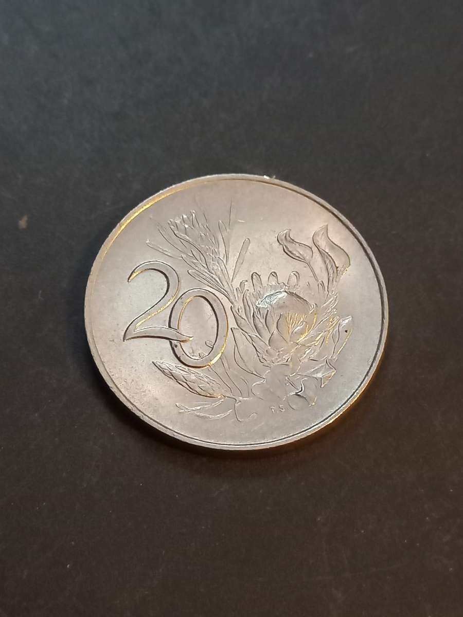 1965 UNC RSA 20 cent