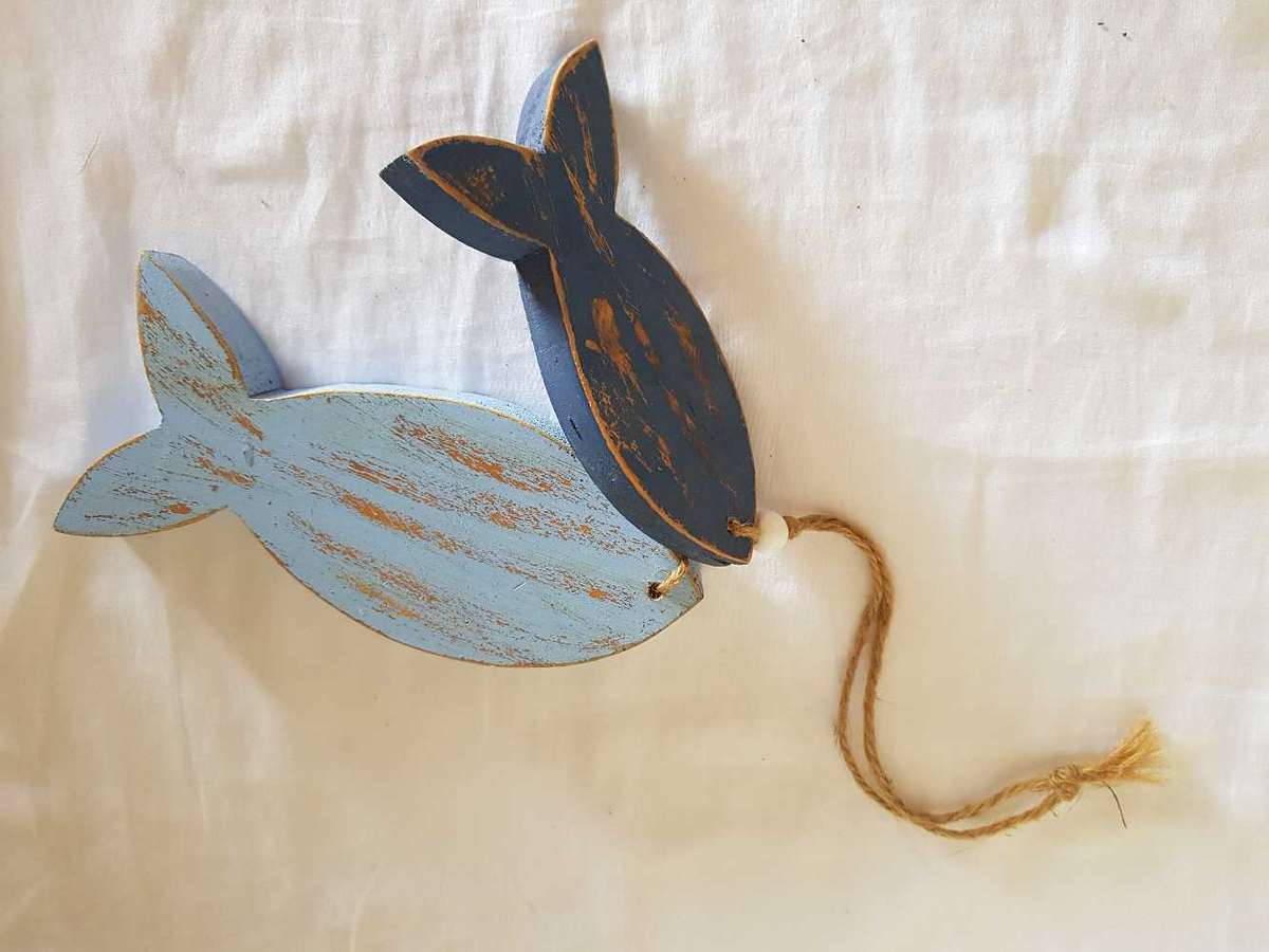 Art Deco Hanging wooden Fish