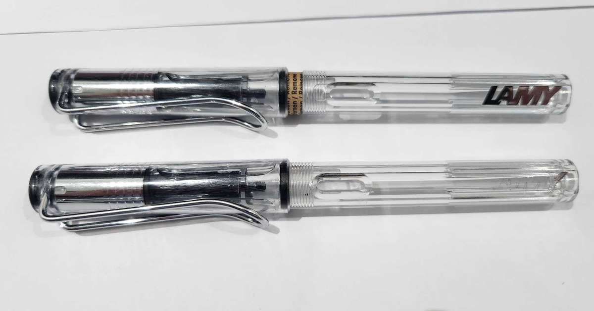 Set of Lamy Vista fountain pens