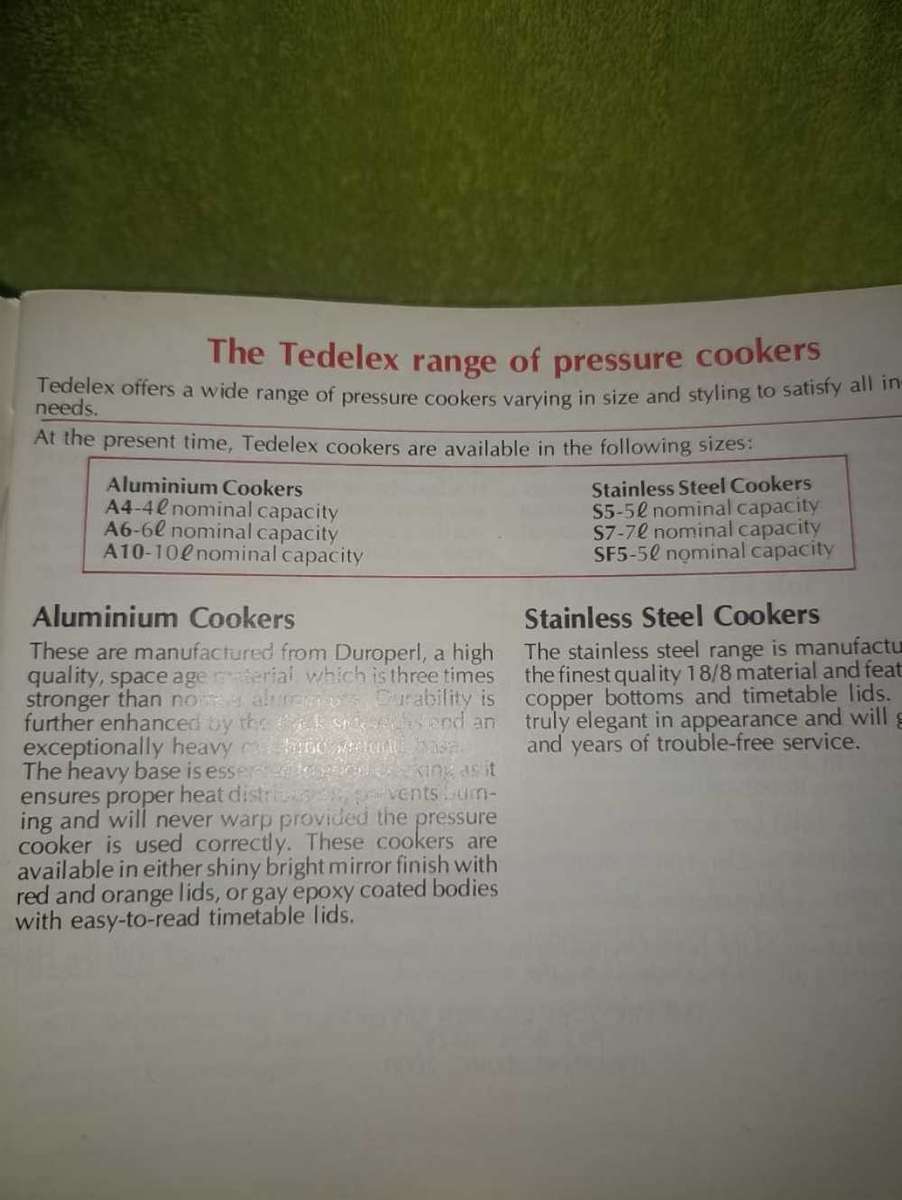 Vintage Tedelex 6 litre Pressure Cooker