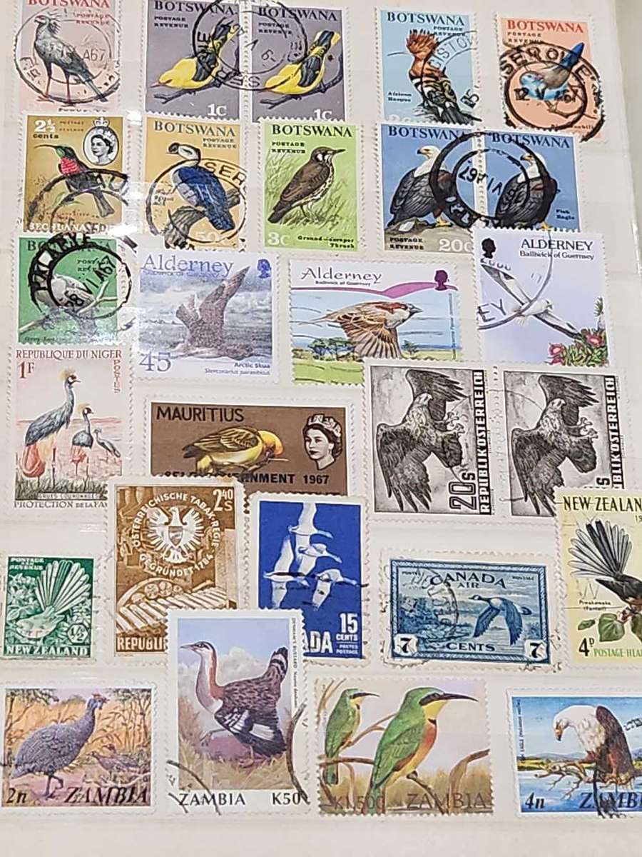 Bird thematics in small used Kek album (75% filled) - Incredible selection in lovely used album