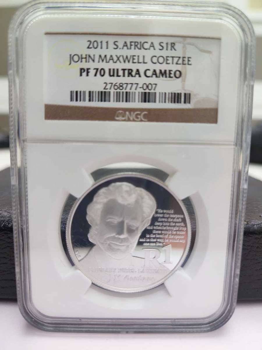 2011 Silver R1 NGC PF70 JOHN MAXWELL COETZEE