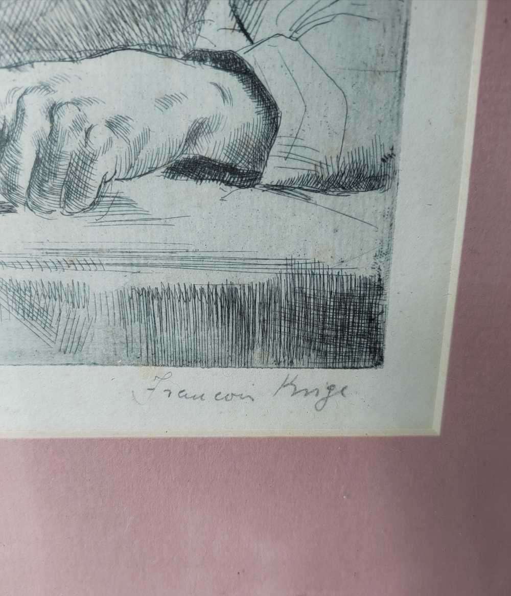 ! INVESTMENT ART!! Francois Krige - Etching self portrait.