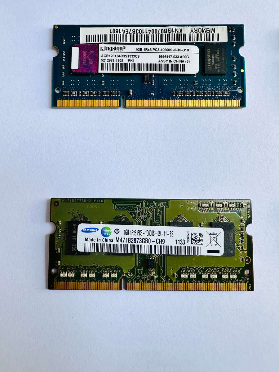 4x 1GB DDR3 LAPTOP RAMS *TESTED AND WORKING*