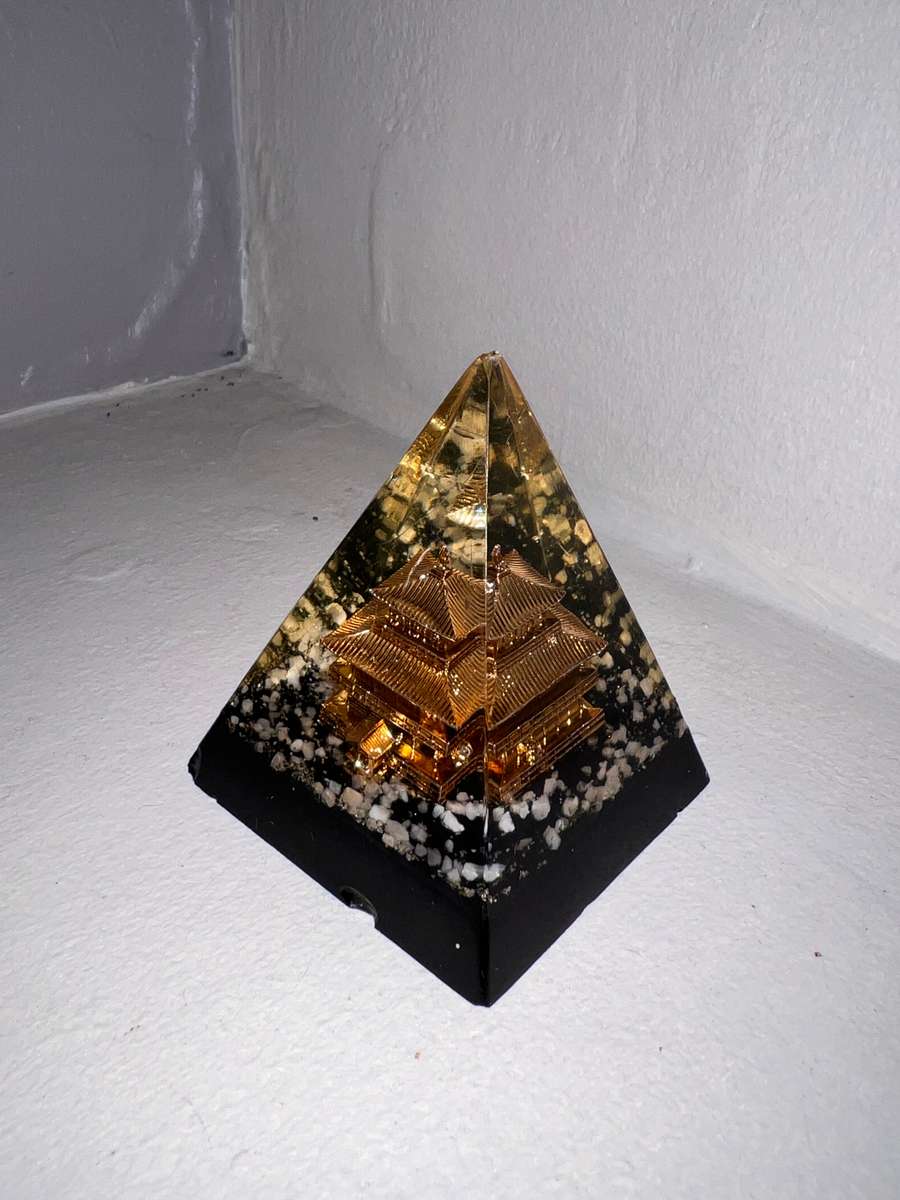 Japanese temple resin pyramid