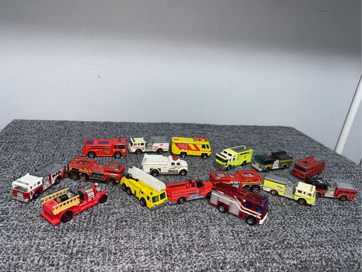 Massive Collection of Vintage Die Cast Fire Trucks 16 in total