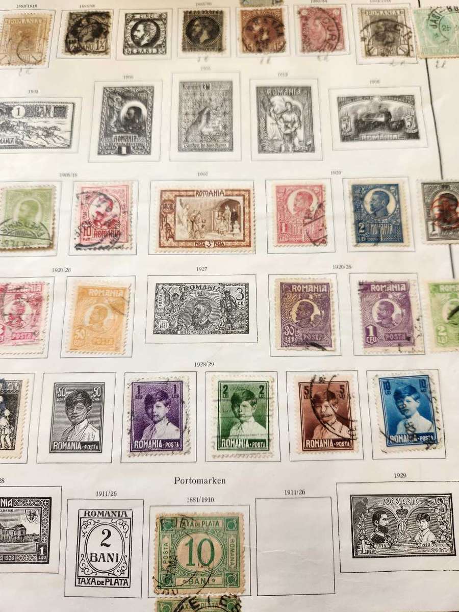 Romania on album pages (1890s to more modern)