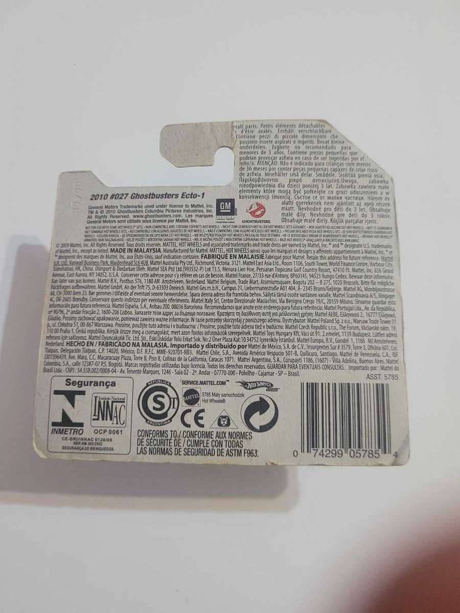Hotwheels 2010 #027 Ghostbusters Ecto-1