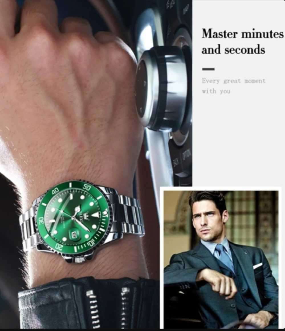 Luxury Diver Green face watch
