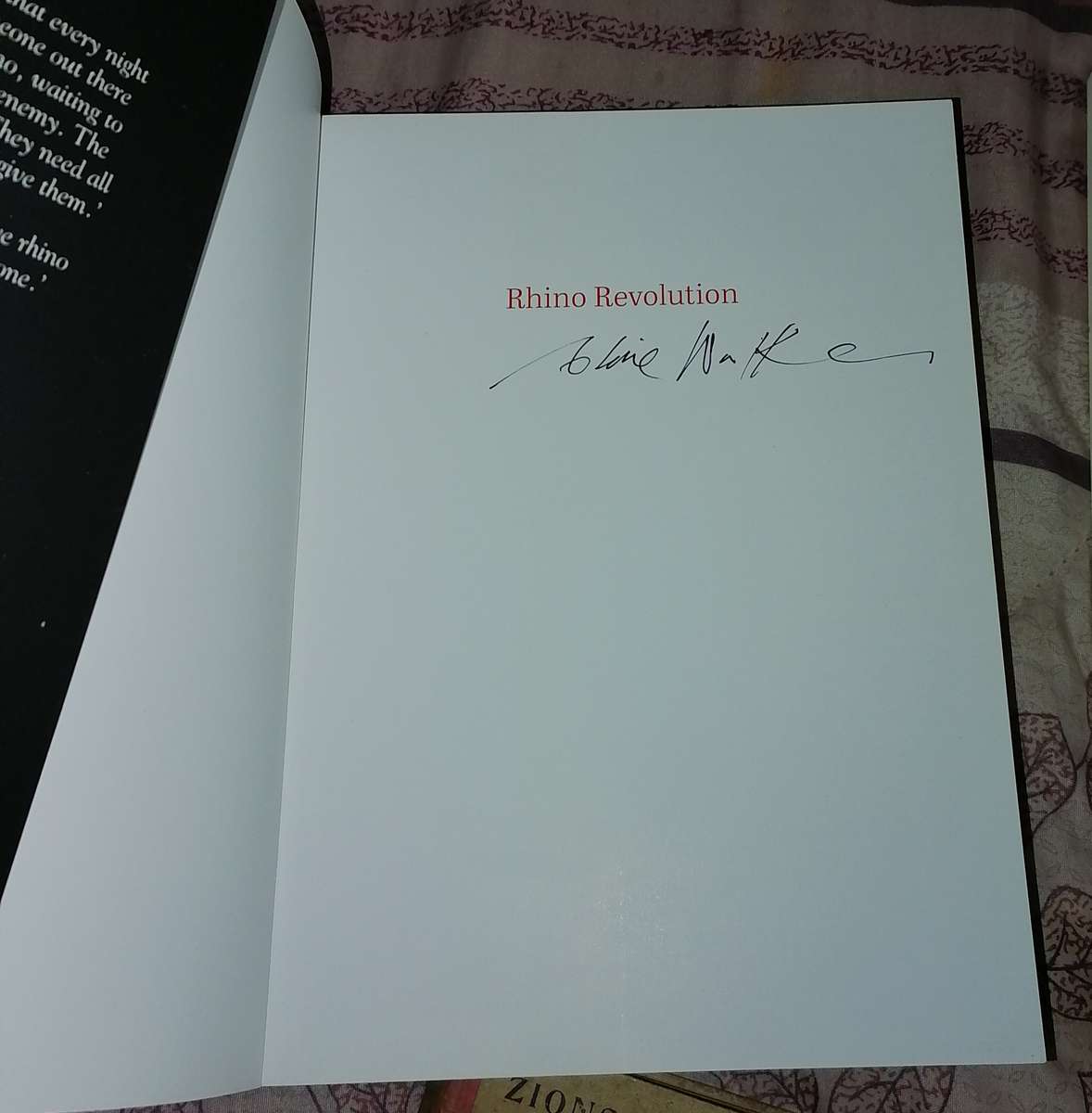 RHINO Revolution - AUTOGRAPHED BY AUTHOR